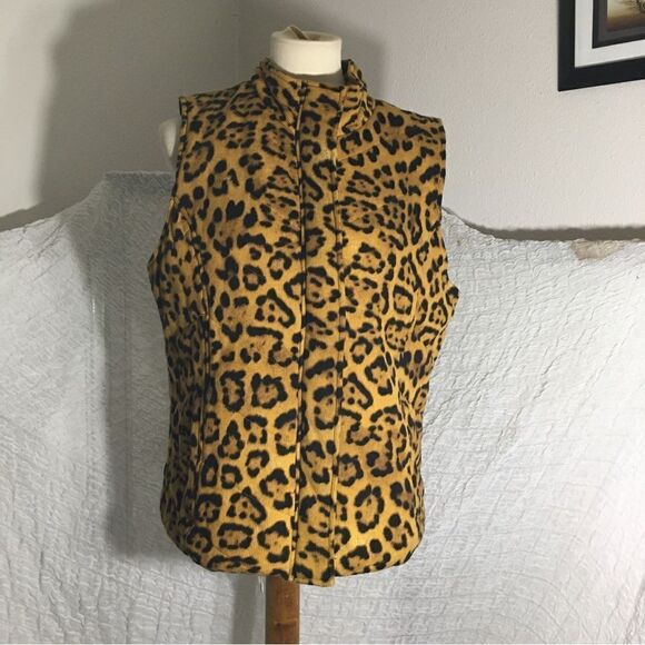 Jones New York Sport Animal Print Casual Vest Size XL - Picture 1 of 10